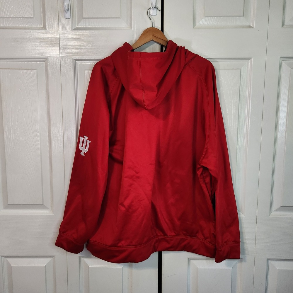 Knights Apparel Indiana Hoosiers Hoodie Mens 2XL Red NCAA IU Pullover Sweatshirt - Picture 2 of 8